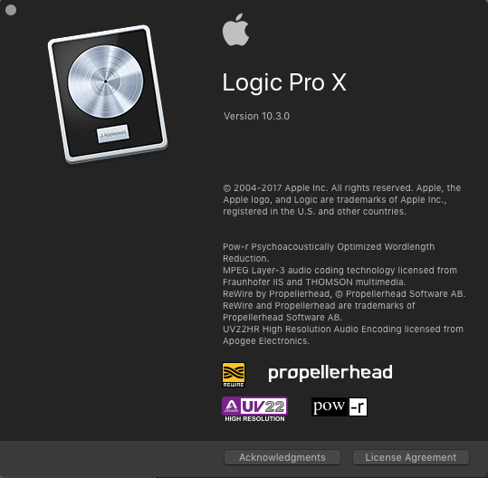 logic Pro X 10.3.0
