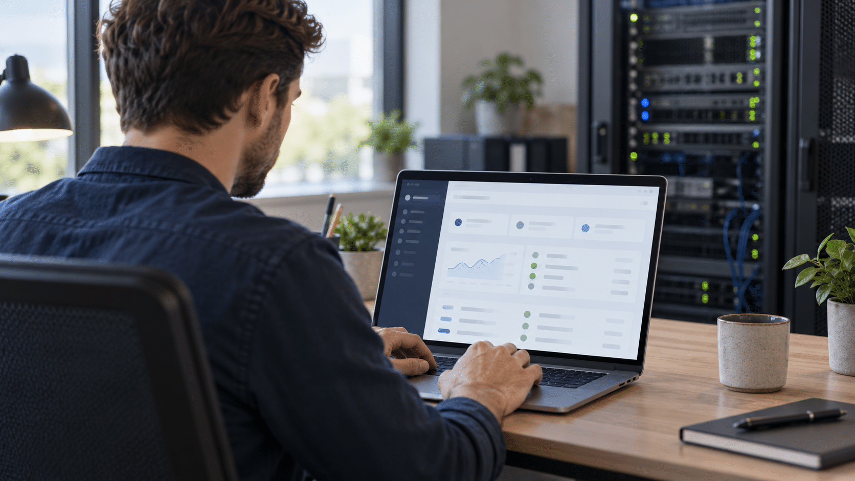 Website administrator checking PHP hosting security information