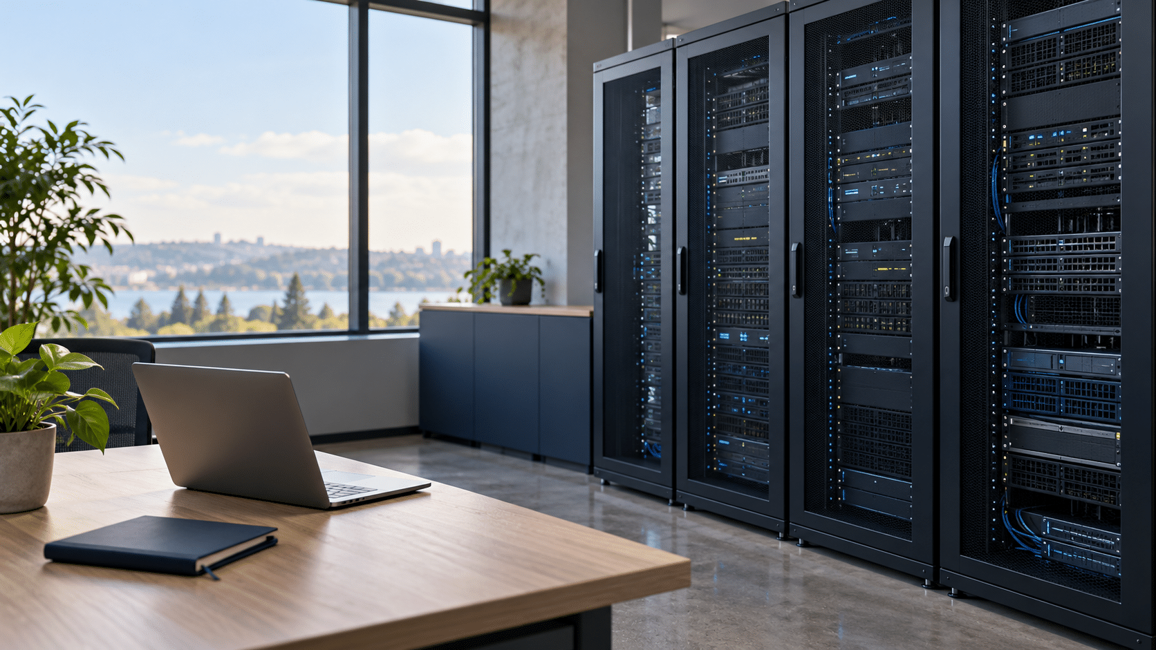 PHP security vulnerability: server racks in a modern hosting environment